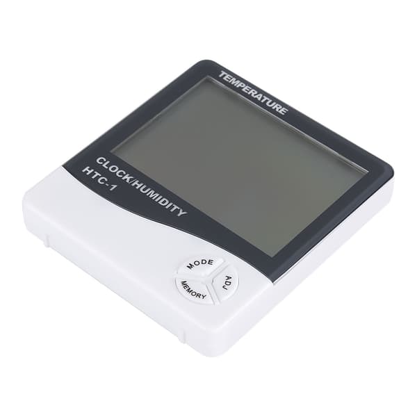 Digital LCD Inomhus Termometer Hygrometer Temperatur Luftfuktighetsmätare med Väckarklocka