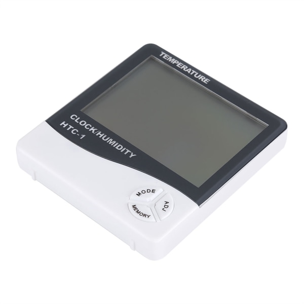 Digital LCD inomhustermometer Hygrometer Temperaturluftfuktighetsmätare med väckarklocka
