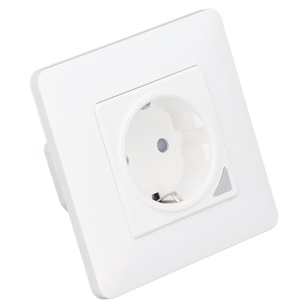 In Wall Smart Socket 2.4Ghz WiFi Telefon Fjernkontroll Stemmestyring PC Panel EU 100‑240V for Google Home