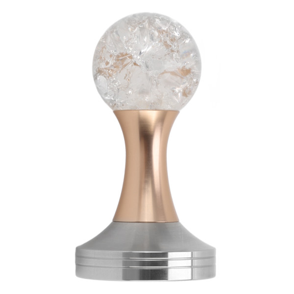 Kristallkula Kaffe Flat Tamper Rostfritt Stål Bas Pulver Hammare för Kaffe Tillbehör Guld 58mm