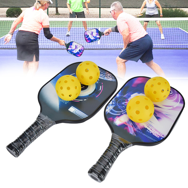 Pickleball-racket i kolfiber, professionell, bärbar, för utomhussporter, optimal bollkontroll