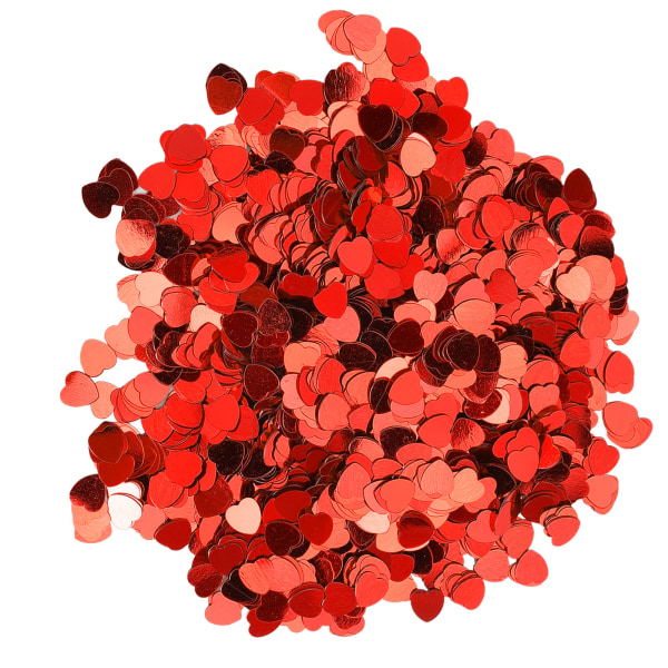 3000 kpl Sydämenmuotoinen konfetti häät ystävänpäivä paljetteja sprinkle osien koristelutarvikkeet (punainen)