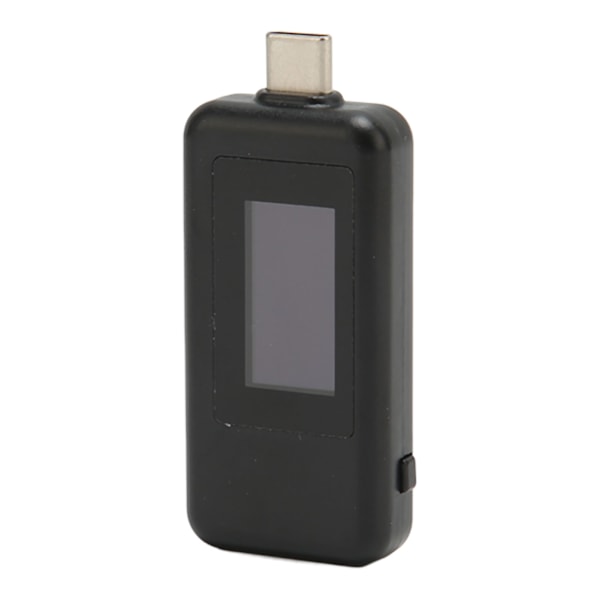 USB Spændingsstrømtester 4‑30V 0‑5.1A digitalt LCD-skærm Nøjagtig måling USB-tester til telefon, tablet, bærbar, sort