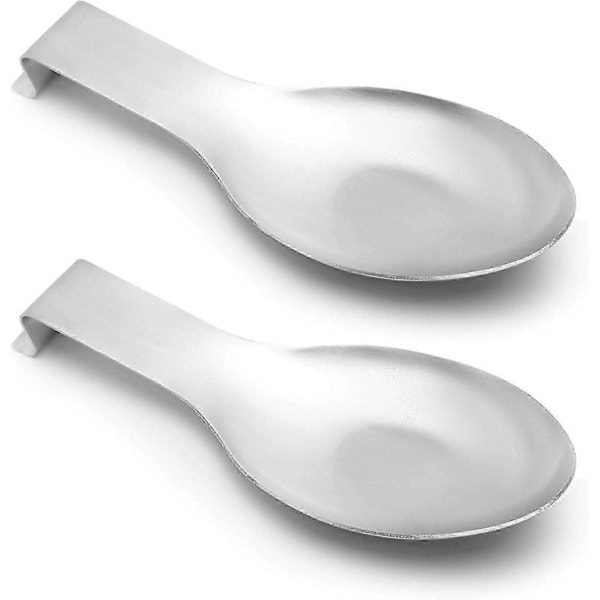 Slevhållare i rostfritt stål, silver, för köksbänken, matlagningsredskap, spatelhållare, diskmaskinsäker, 24,4 x 9,5 cm (2 st)_SZXM