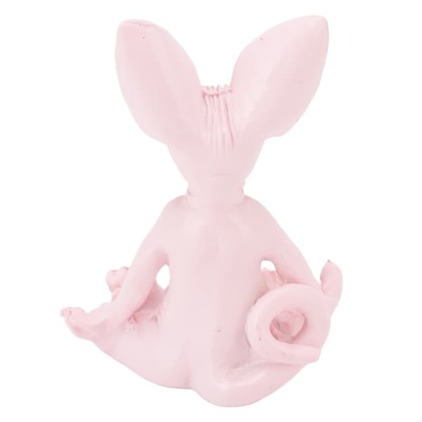 Kat Mediterer Statue Levende Detaljer Kat Mediterer Samlerfigurer til Hjemmekontor Yogarumspynt Gaver Pink