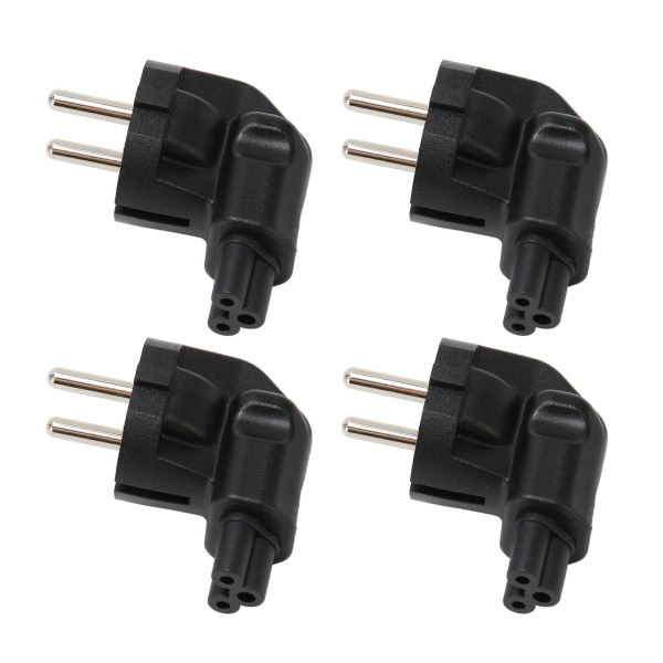 4 stk EU4.8MM til IEC320 C5 strømadapter Universal standard computer strømadapter EU stik 100‑250V