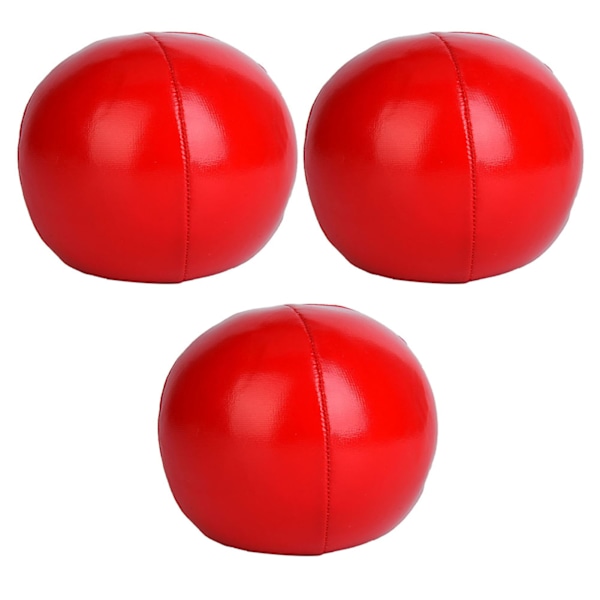 3 pcs PU Juggling Balls Clown Juggle Ball Set for Beginner&Professionals(red)