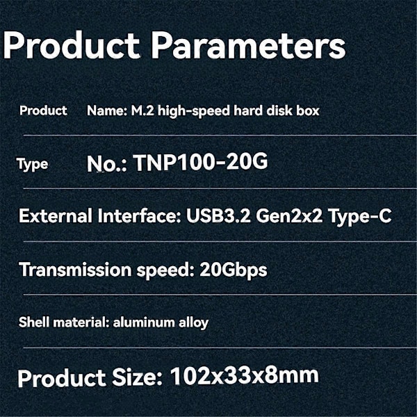 M.2 NVMe SATA SSD-kapsling Adapter Svart