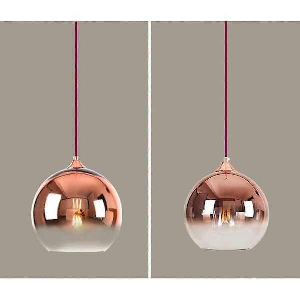 Pallomainen Gradienttivärinen Lasiriipusvalaisin Moderni Lasivalaisin Kattokruunu Riippuvalaisin (Ruusukulta, 20cm)