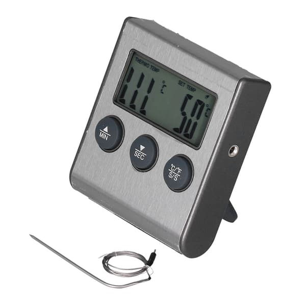 Magnetisk Grilltermometer Mat Kött Temperaturmätare med Alarmfunktion för Kök