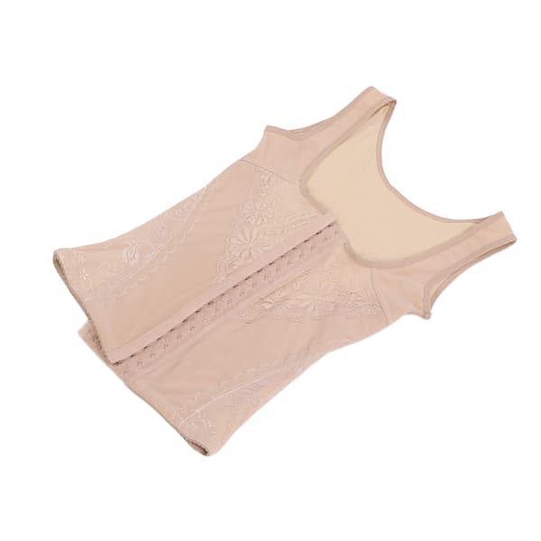 Korsett Bodyshaper för kvinnor Hög elastisk midja Bantande kroppsformande linne med frontknäppning (Khaki)XXL