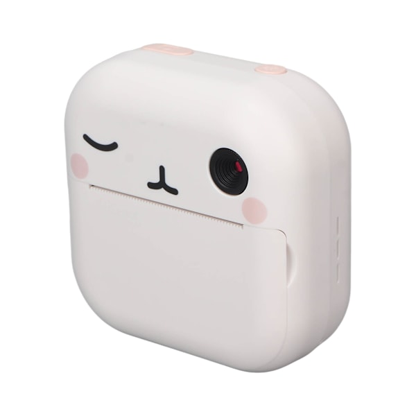 Mini lommeprinter Kanin form termisk skriver Mini digital front bakre dobbeltkamera HD bærbar bilde skriver