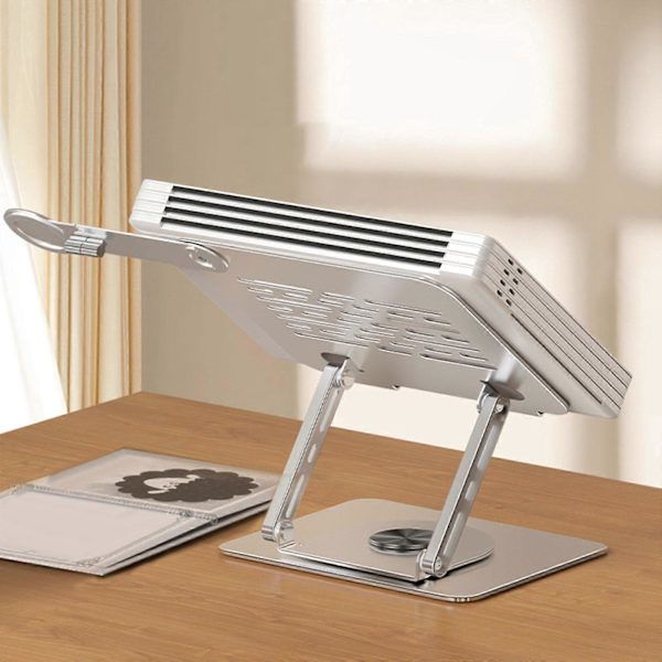 Foldbart Laptop Stativ Bred Base M/ Skridsikker Silikone Notebook Computer Stativ