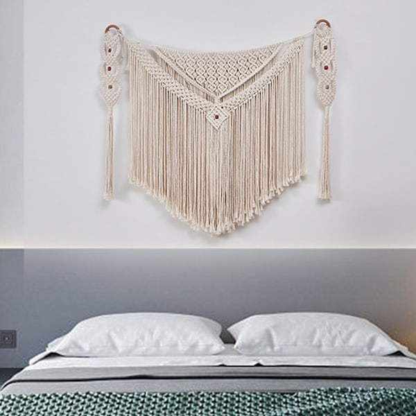 1 stk. Vakker veggdekorasjon med frynser, bohemsk veggoppheng - Veggteppe - Hjemmeinnredning - 90cm*85cm