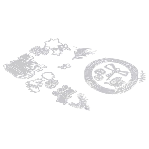 Julkrans Dies för Korttillverkning Scrapbooking Metallskärningsdies