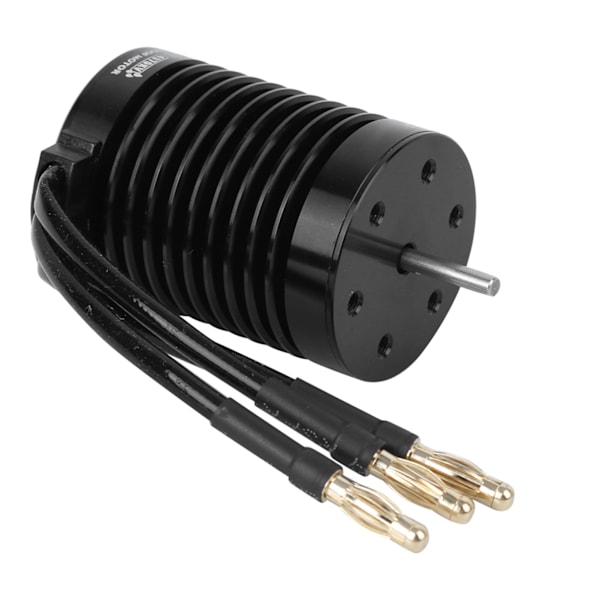 F540 Vanntett 4-polet Ikke-induktiv Børsteløs Motor Tilbehør for 1/10 RC Bil (Svart)(4370KV )