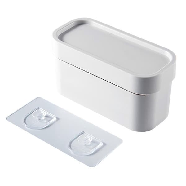 Storage Holder for Trash Bags, Plastic Bag Holder for Home, Office, Hotel, Dorm White