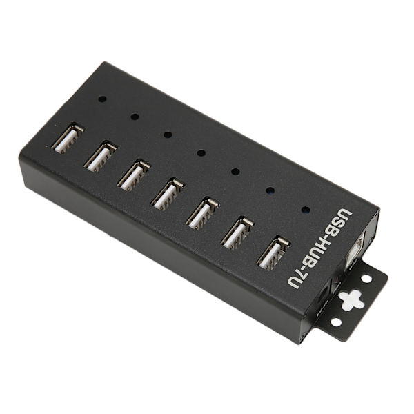 7 Port USB HUB Industriel Kvalitet USB2.0 HUB Multipel Beskyttelse USB2.0 Multi Interface Hub 100‑240V EU Stik