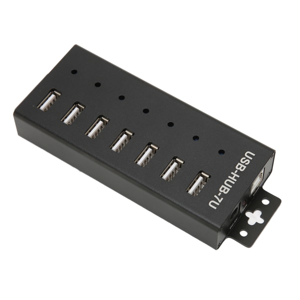 7-porttinen USB -keskitin Teollisuusluokan USB2.0 HUB Multiple Protection USB2.0 Multi Interface Hub 100-240V EU Plug