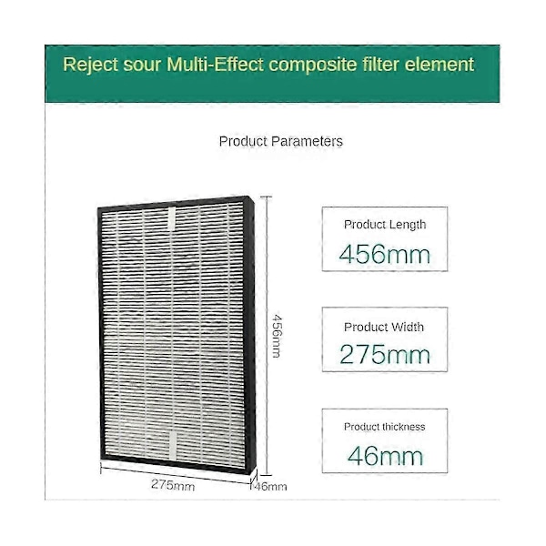 Kulstofklud Kompositfilter kompatibelt med F-71C6VX2 F-73C6VJD F-ZXMS73C F-ZXPS71C Luftrenser Filter Filte