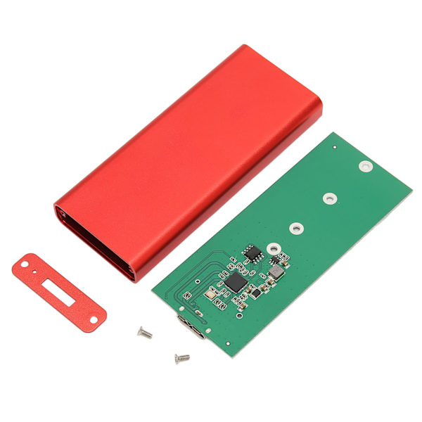 MSATA til USB 3.0 SSD-kabinetadapter 6 Gbps slankt design God varmeafledning Rød SSD-kabinet Conveter-etui til pc