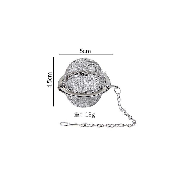 Teekula Set i Rostfritt Stål - Premium Infuser Sil för Löst Te och Kryddor (3-pack)