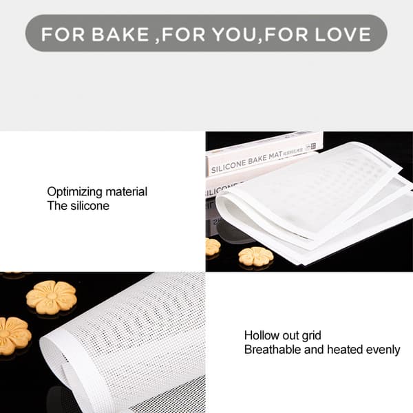 Silikone Mesh Bagemåtte Non-Stick Ovnplade Bageredskab til Brød Macaroon Køkken Bageudstyr Tilbehør