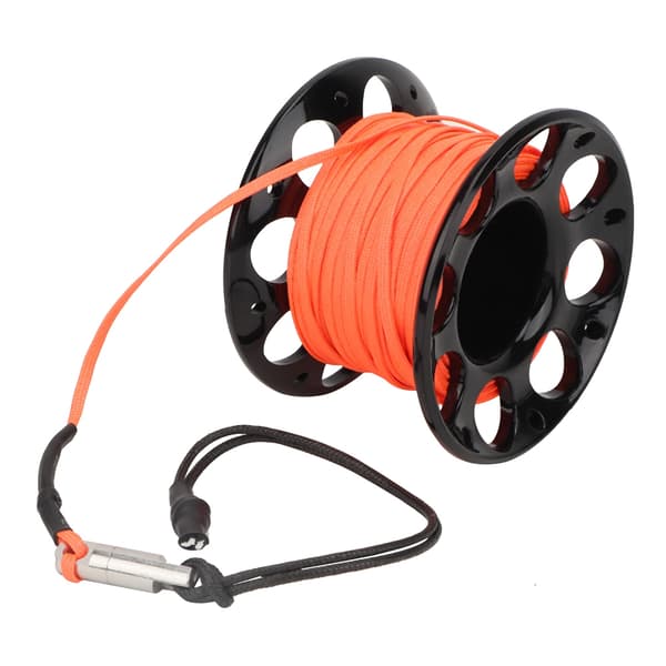 15m Holdbar Plastik Scuba Diving Finger Spole Hjul Dykker Undervands Tilbehør (sort)