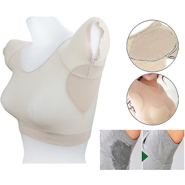1x Underarm Svettepute Vest Topp Armhule Overdreven Svette Menopause Skjold