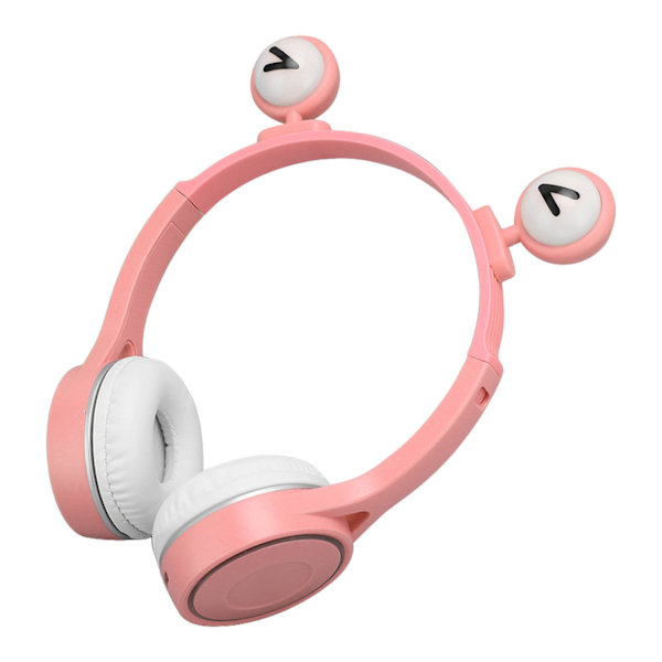 Lasten Bluetooth-kuulokkeet, taitettavat HiFi-stereokuulokkeet, lasten kuulokkeet mikrofonilla ja LED-valolla kotiin, matkoille, kouluun, pinkki