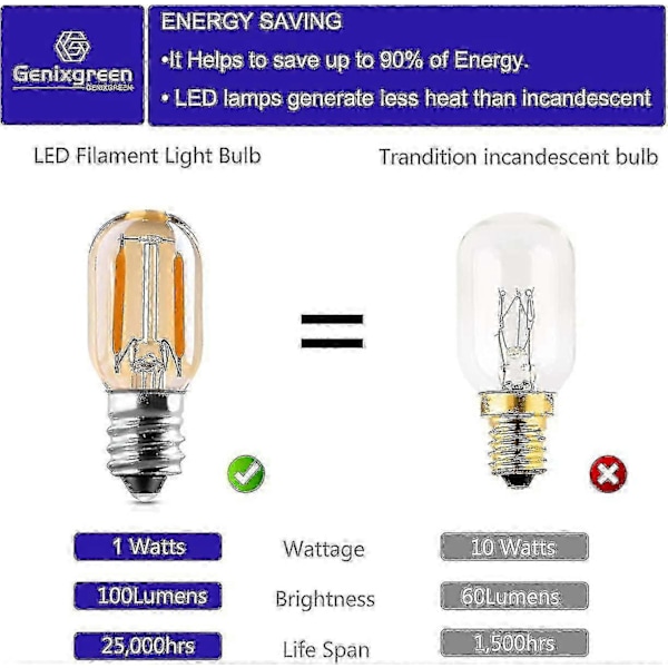 Led E14 1w, T22 Vintage Amber Glow putkimainen yövalo 10w E14 hehkulampun korvaava kynttilänjalka pohja Led Filament Sign Super lämmin valkoinen-