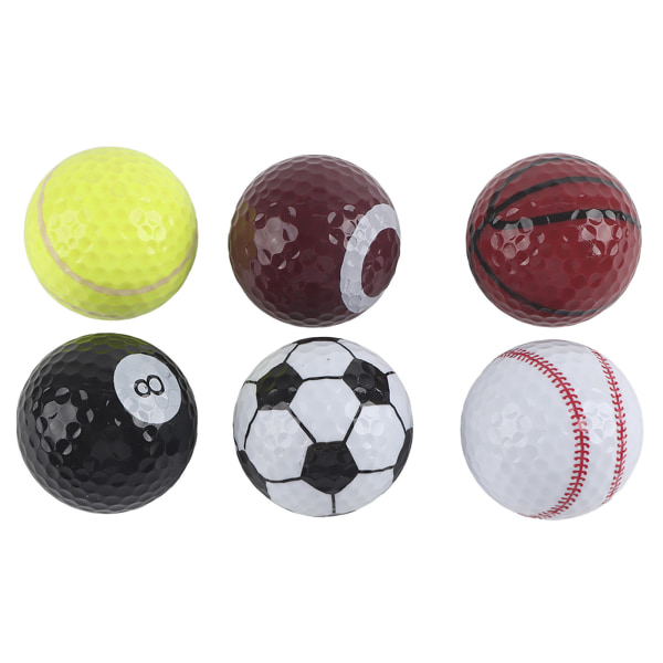 6 stk Basketball /Fotball /Volleyball mønster Golfball treningsballer innendørs utendørs trening