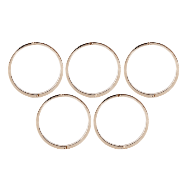 5 stk runde karabinkroker i legering, bindesløyfe, DIY-spennetilbehør for løs spiralnotat, ytre diameter 40 mm, indre diameter 35 mm
