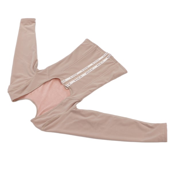 Pustende Shapewear Langermet Justerbar Kroppsformende Midje Slanketrener for kvinner (hudfarge)L