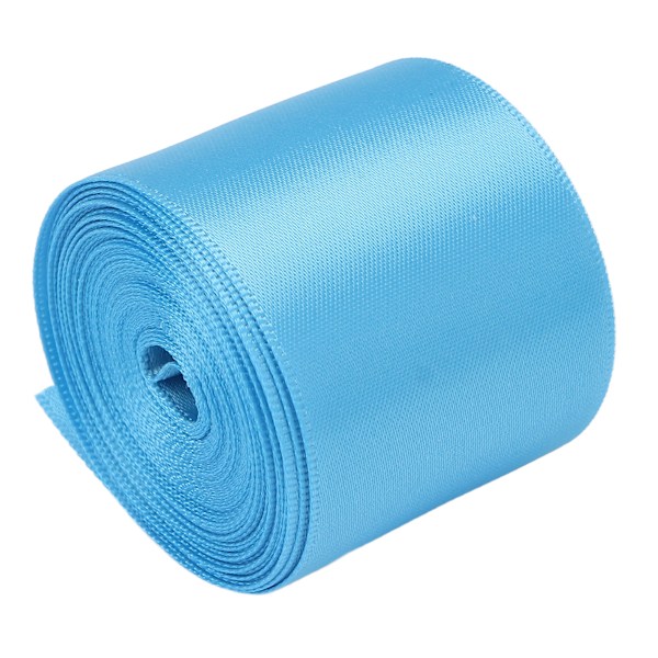 Dubbelsidig satinbandrulle 5m/16,4ft längd 38mm/1,5in bredd DIY polyester presentförpackningsband för hantverk hårprydnader himmelsblå
