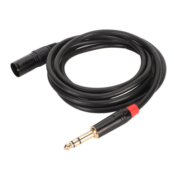 XLR Hane till TRS Kabel 1/4in Balanserad 6.35mm Ljud för Elgitarr Stämapparat Mikrofon 2 meter