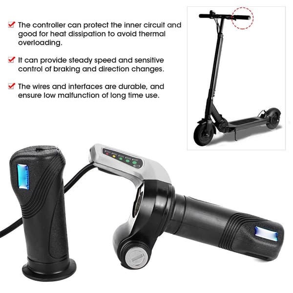 24V 500W Motor Borstad Kontrollbox med Gasreglage för Elcykel Scooter E-cykel