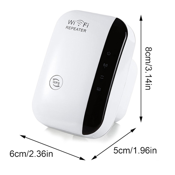 Router Expander 300M sänder förbättrad trådlös wifi-signalförstärkare Nätverksrepeterare EU-kontakt 100‑240V