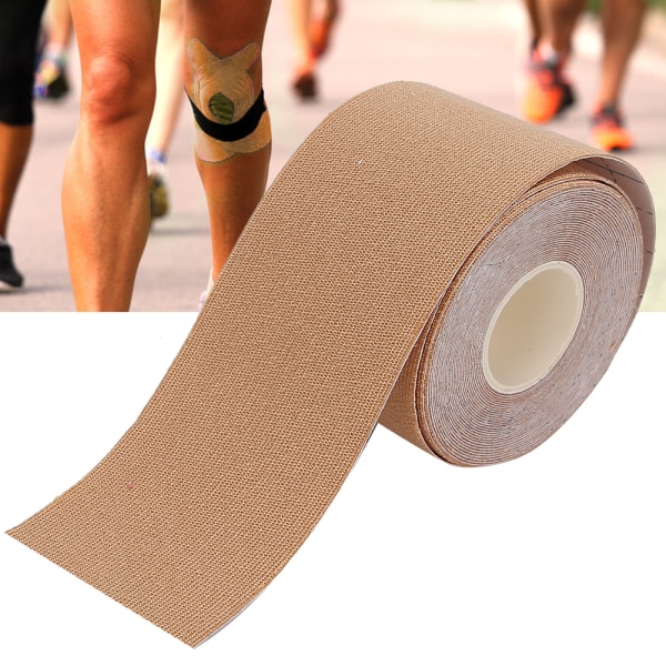 Muskeltape Bandasje Sports Kinesiologi Tape Selvklebende Elastisk Muskelpleie Tape Hudfarge 5cm x 5m