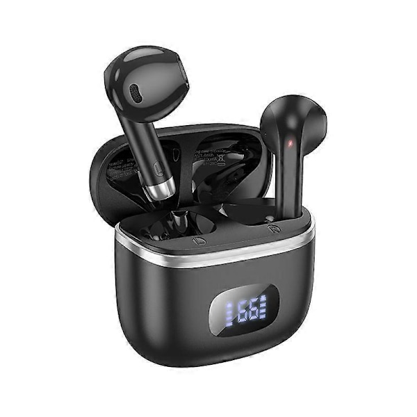 Trådlösa Bluetooth-hörlurar, 2023 Bluetooth 5.3 Hörlurar med ENC-brusreducering, 40 timmars speltid med LED-display, Hi-Fi stereoljud, IP7