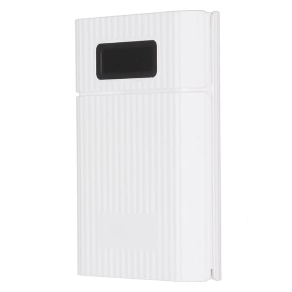 M09 4x18650 DIY Power Bank med Micro Input LED-display Svetsfri Batteriförvaringslåda Vit