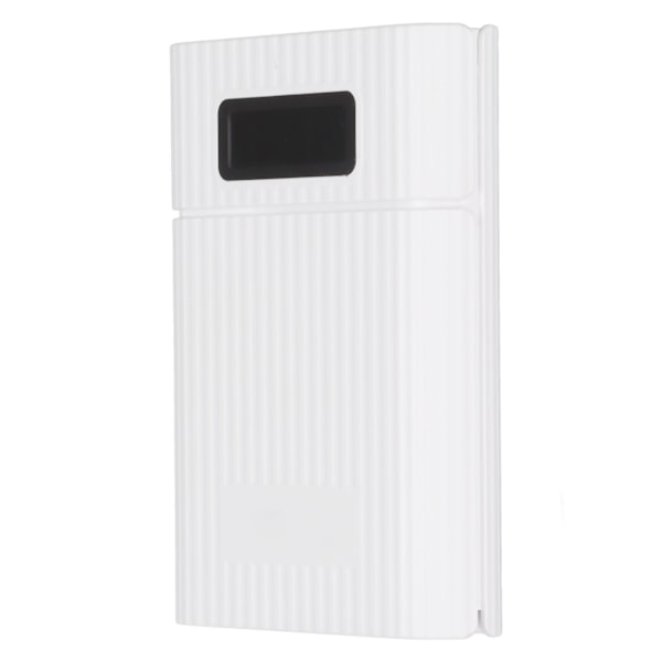 M09 4x18650 DIY Powerbank med mikroingång LED-display Svetsfri batteriförvaringsbox Vit