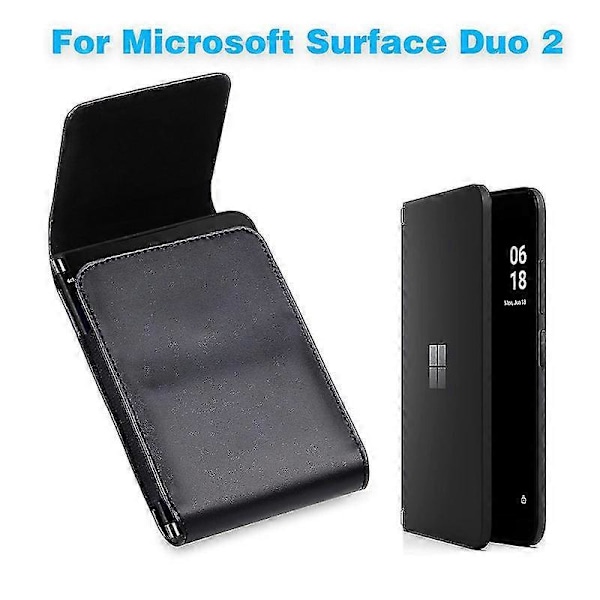 PU Läderfodral För Microsoft Surface Duo 2, Telefonväska Bältesfodral