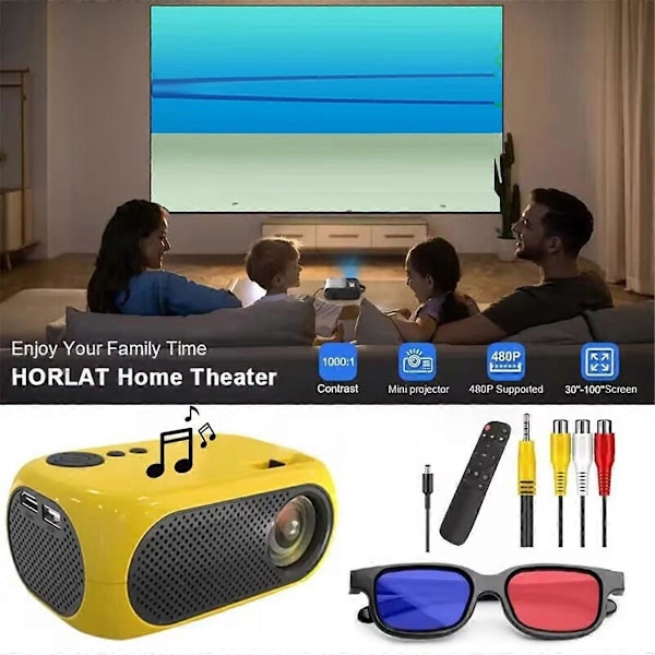 Hjemmekino M24 Mini Projektor EU Plugg