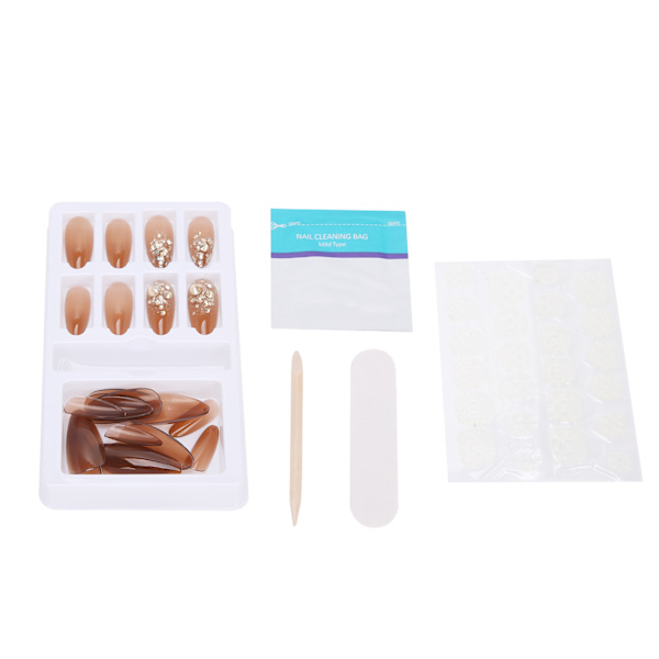 Gradient Fake Nails Tips Färdiga Färgade False Nails Tips Falska konstgjorda pressar på naglarF745-2