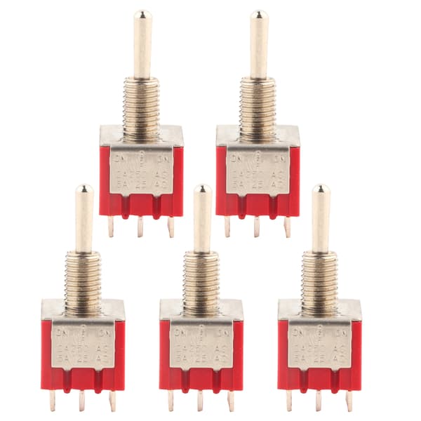 5 STK MTS-303 Mini Toggle Switch 3PDT 9 Pin 3 Position On OFF on