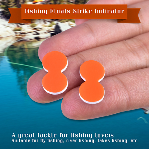 EVA Fluefiskeri flåd Strike Indicator Tackle tilbehør - 24 stk (orange)