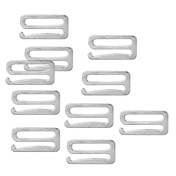 2 x 10 st Legering Ersättning BH Band Glidkrokar Fig 9 Underkläder Justerare 25mm-