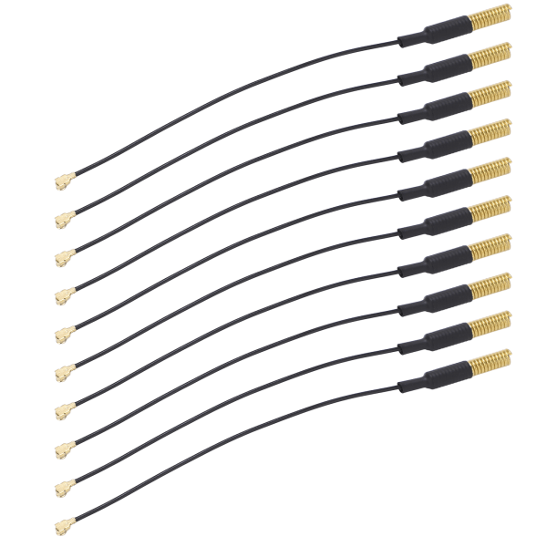 10 STK semi-innebygd fjærantenne 433470MHZ IPEX-grensesnitt rent kobber RG1.13 for LoRa-modul