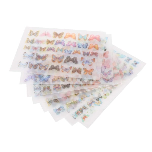 8 st nagelkonst öronvärme krympslang DIY handgjord material fjärilsform dekoration H1-H8